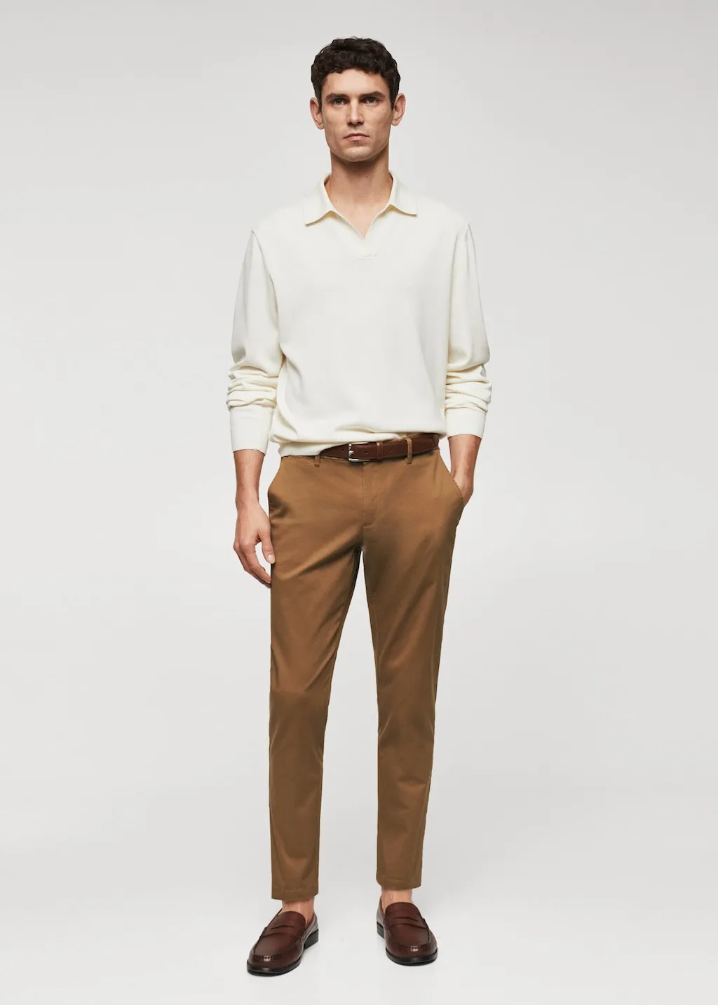 Pantaloni cotone tapered crop