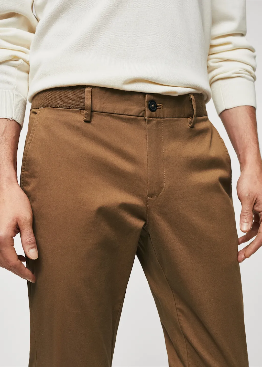 Pantaloni cotone tapered crop