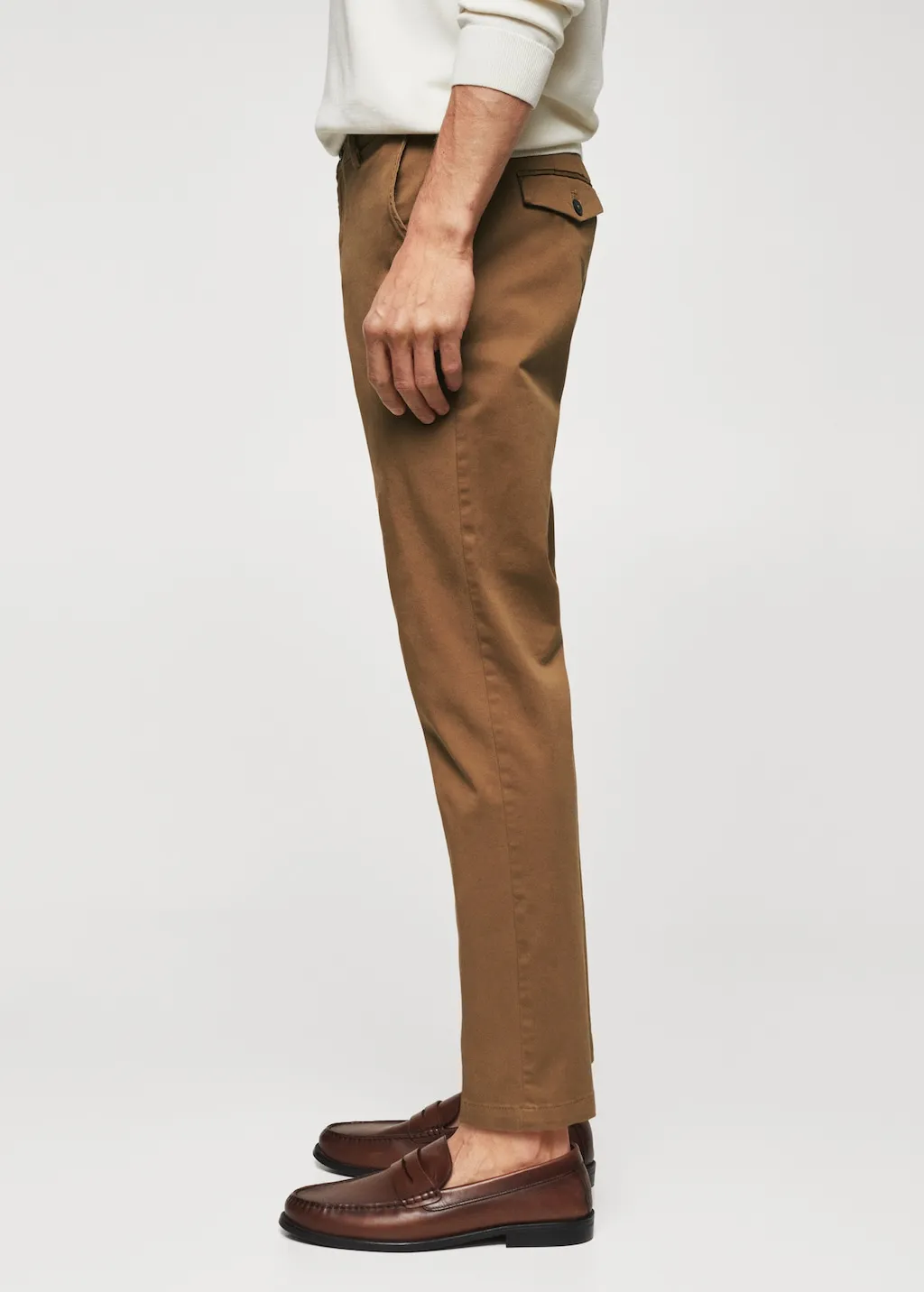 Pantaloni cotone tapered crop