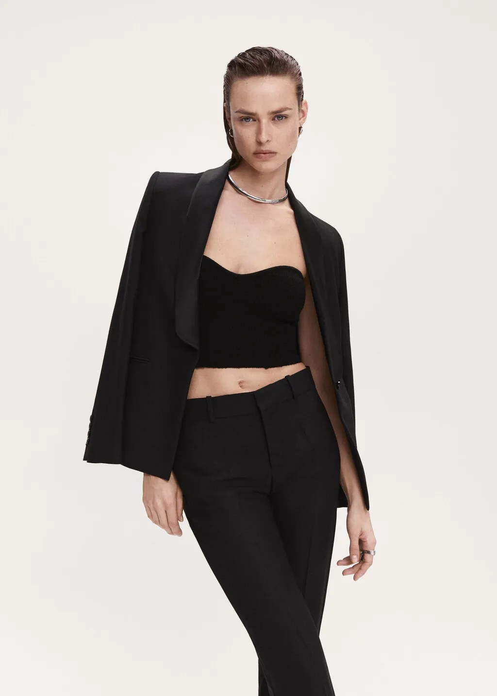Pantaloni dettaglio satin