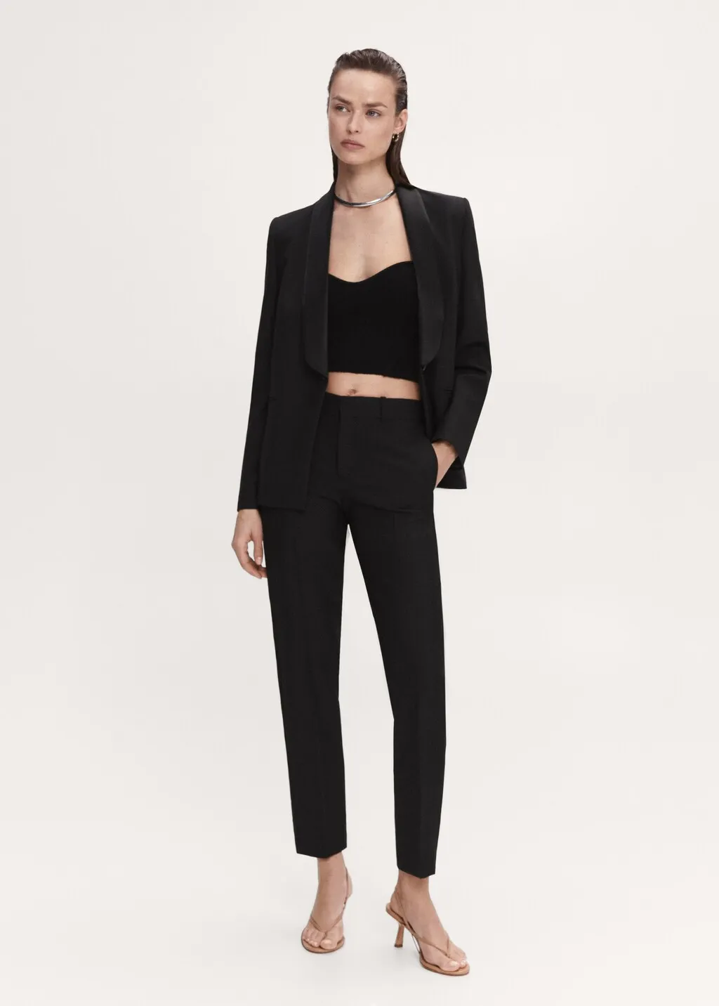 Pantaloni dettaglio satin