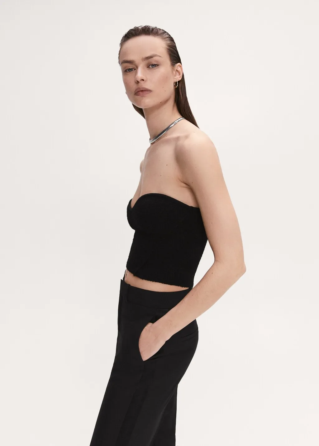 Pantaloni dettaglio satin