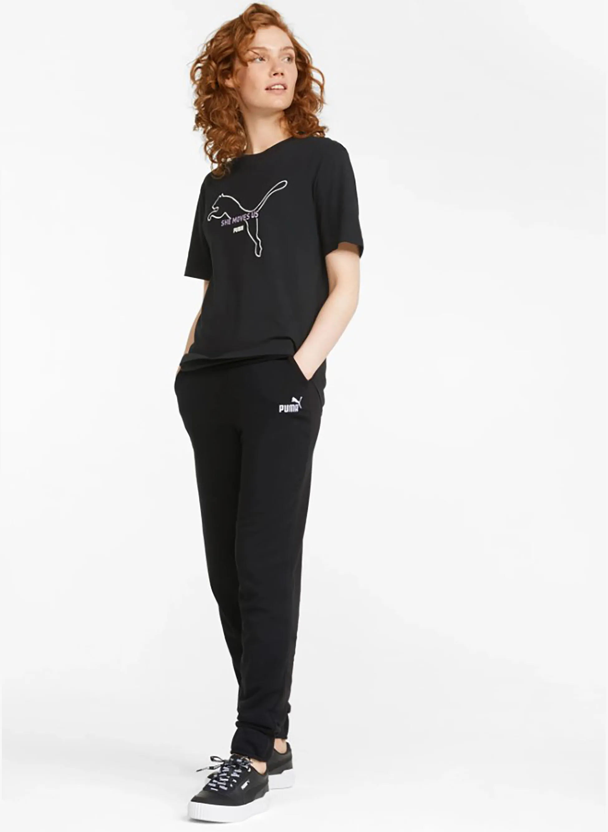 pantaloni essentials+ ricamati