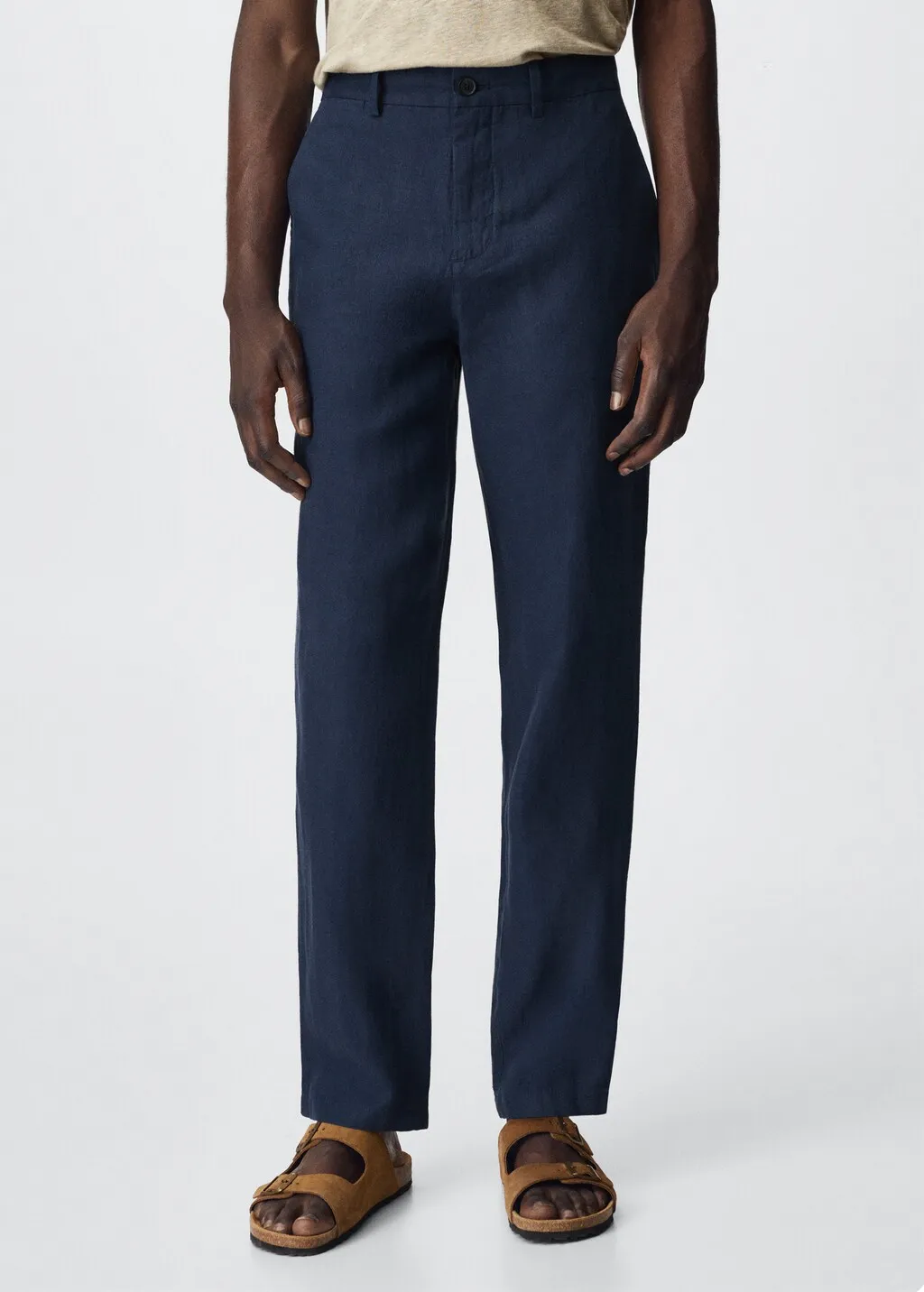Pantaloni lino slim fit