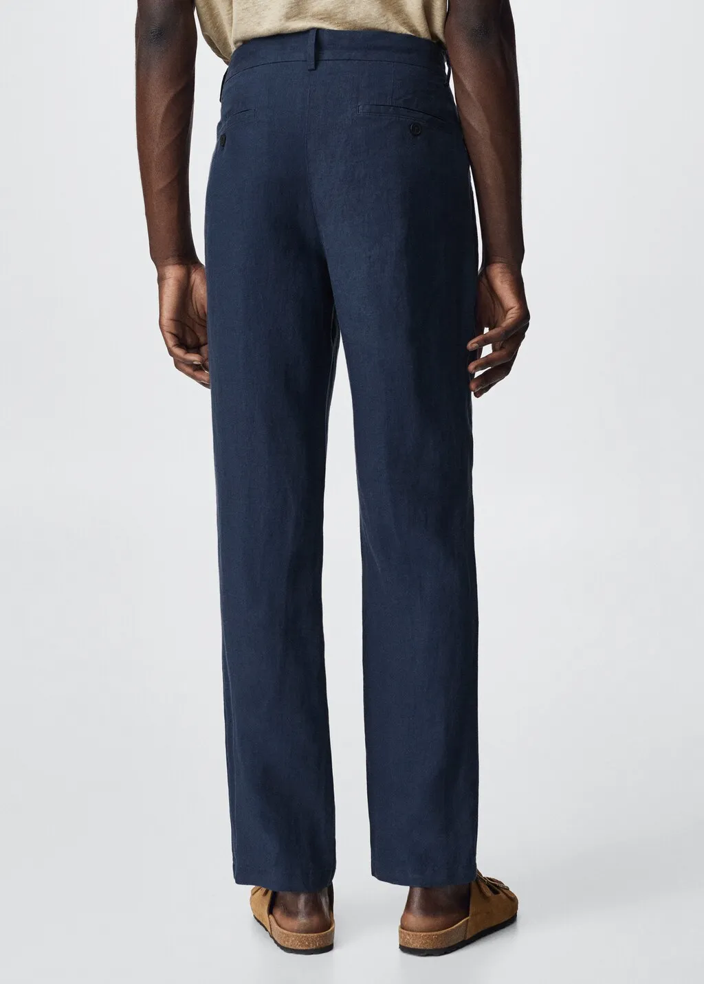 Pantaloni lino slim fit