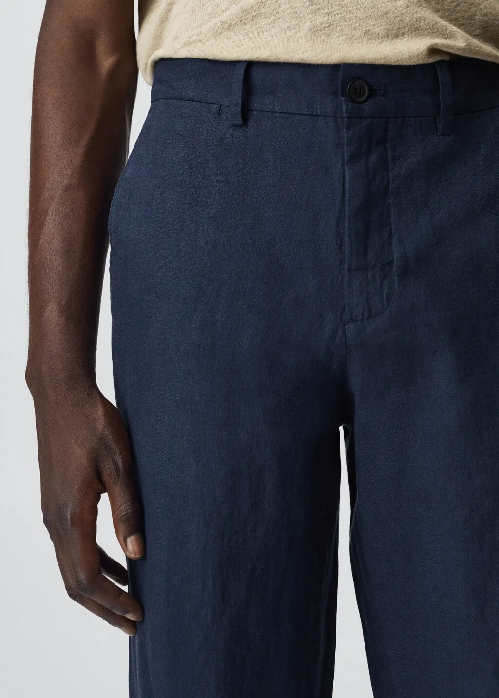 Pantaloni lino slim fit