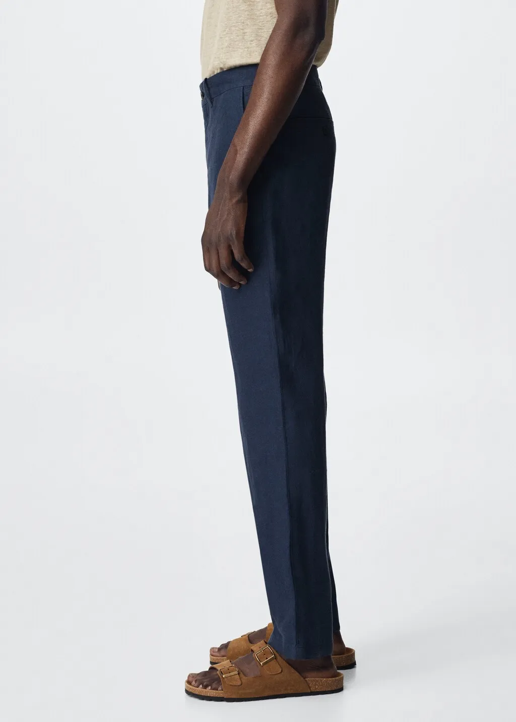 Pantaloni lino slim fit