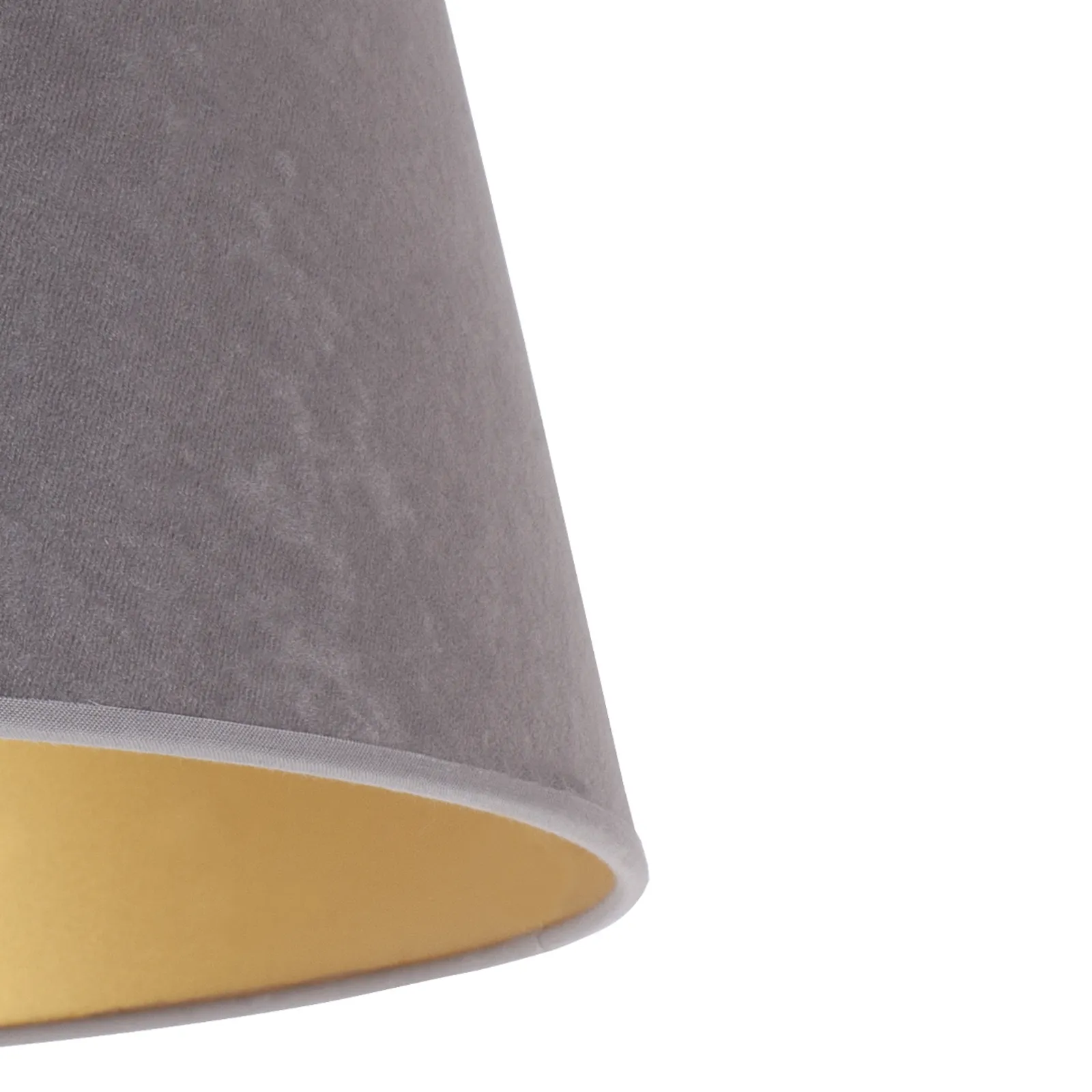 Paralume Cone altezza 18 cm, grigio/oro