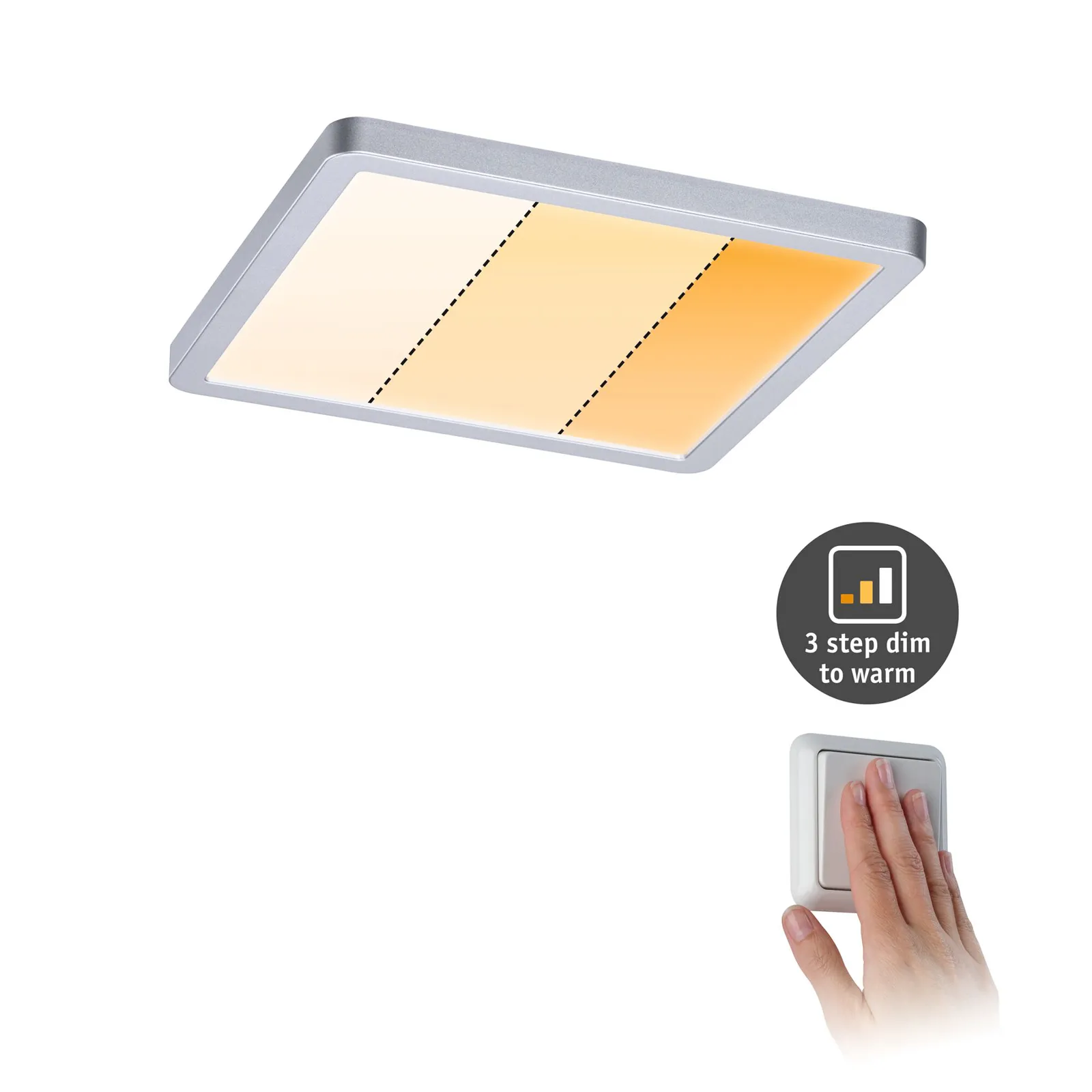 Paulmann Areo Panel dimtowarm angolare crom 17,5cm