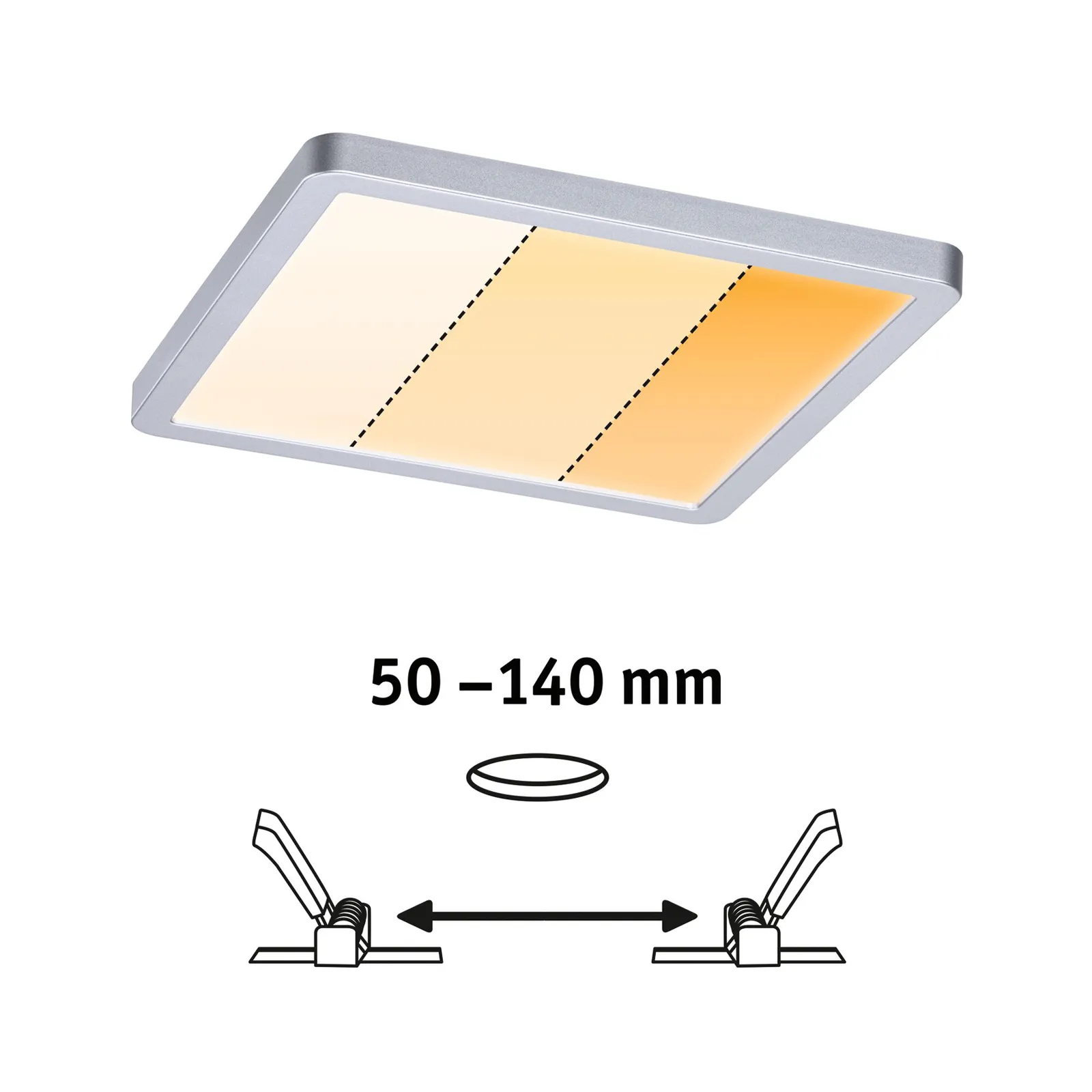 Paulmann Areo Panel dimtowarm angolare crom 17,5cm