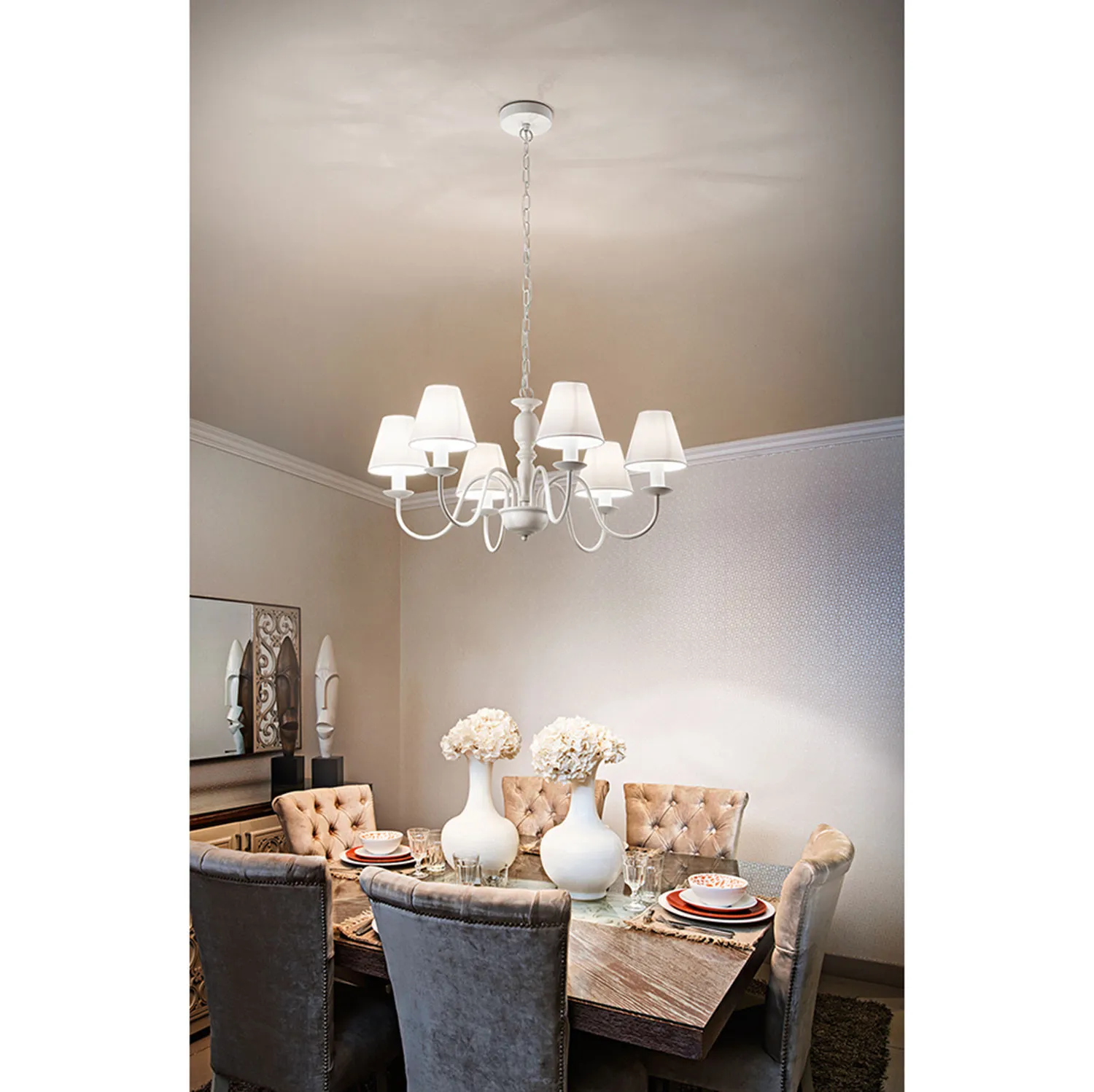Perenz  Lampadario classico a 6 braccia in metallo verniciato Ducale - 40W