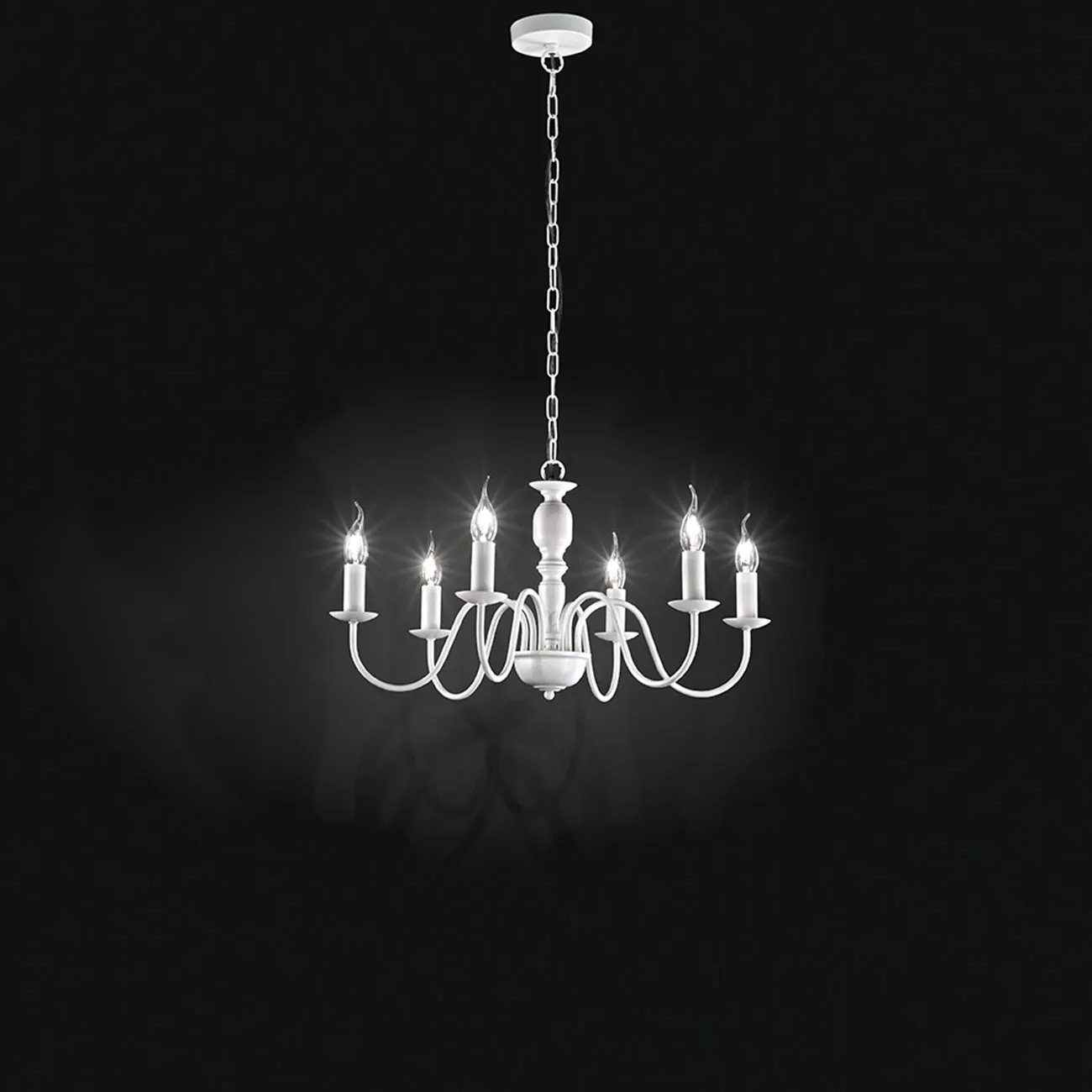 Perenz  Lampadario classico a 6 braccia in metallo verniciato Ducale - 40W