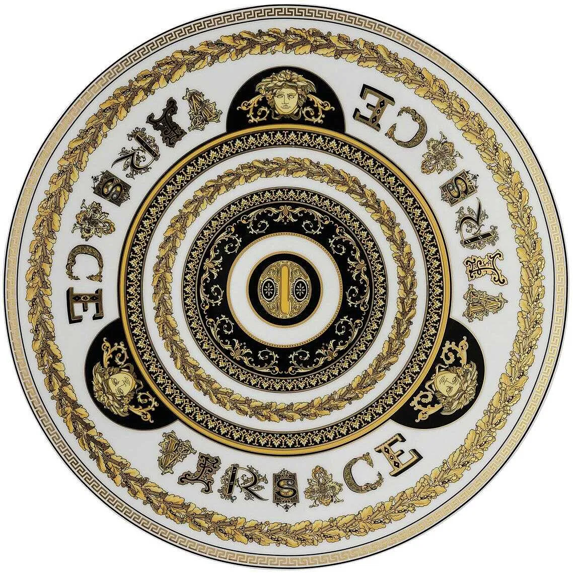 Piatto Porcellana Versace Virtus Alphabet
