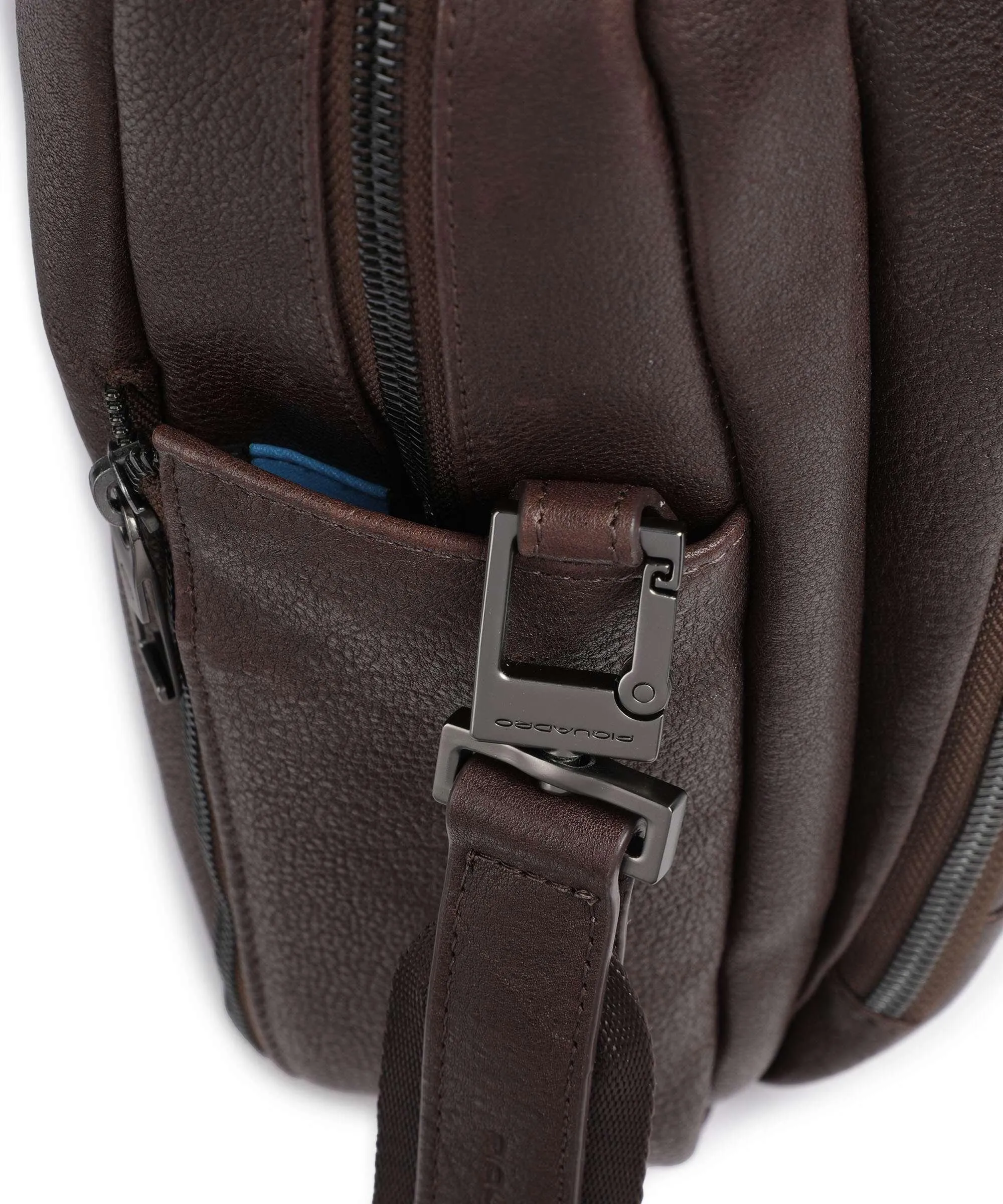  Piquadro Carl 13 Cartella 14″ pelle di vacchetta grana marrone scuro  