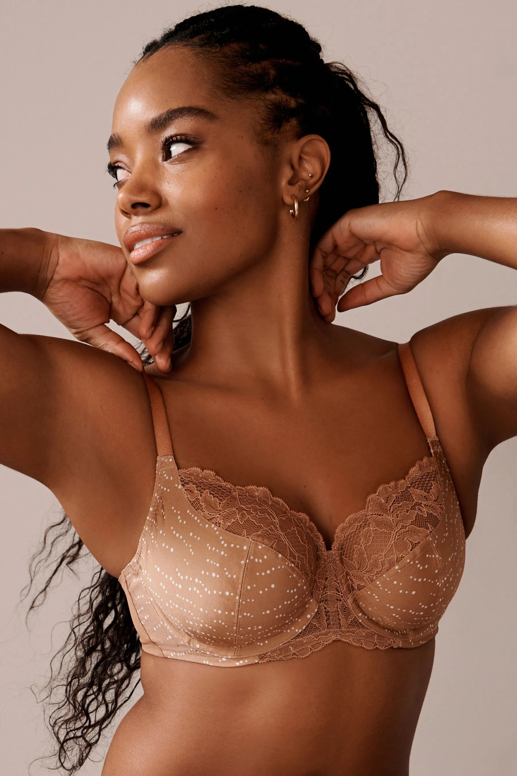 Pizzo Reggiseni 2 Confezione senza imbottitura con ferretto in microfibra intera DD+