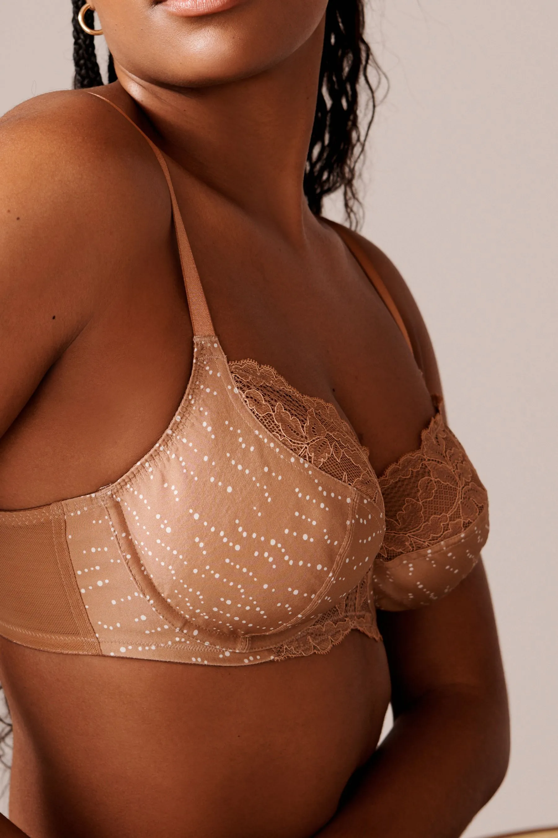 Pizzo Reggiseni 2 Confezione senza imbottitura con ferretto in microfibra intera DD+