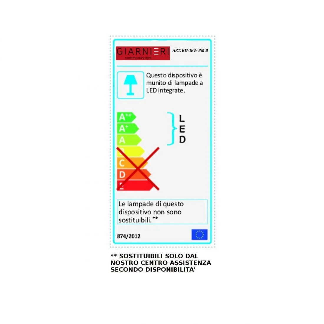 Plafoniera Giarnieri REVIEW PM 33.8W 4056LM 3000°K dimmerabile alluminio lampada parete soffitto luce diretta