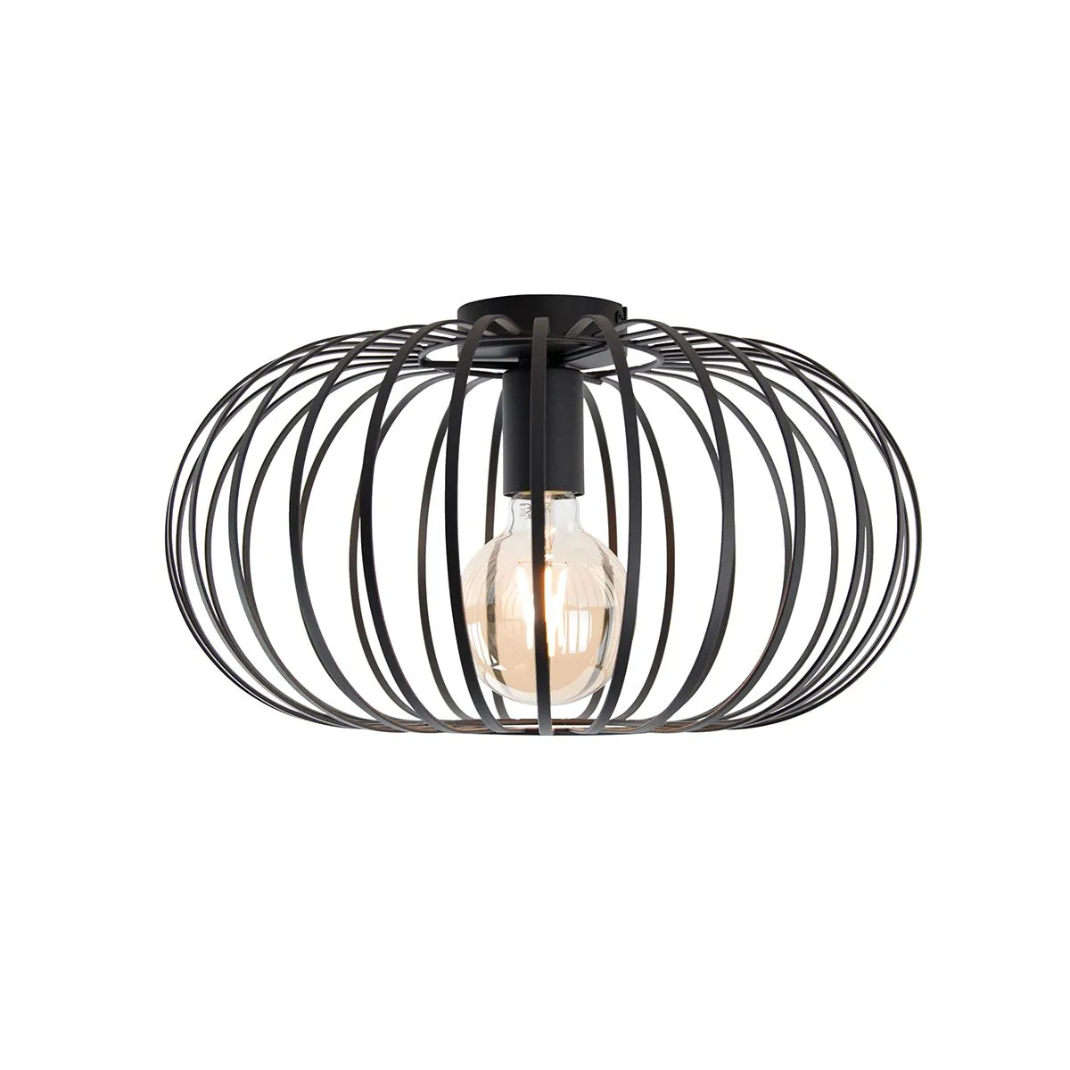 Plafoniera intelligente nera 39 cm con Wifi G95 - Johanna