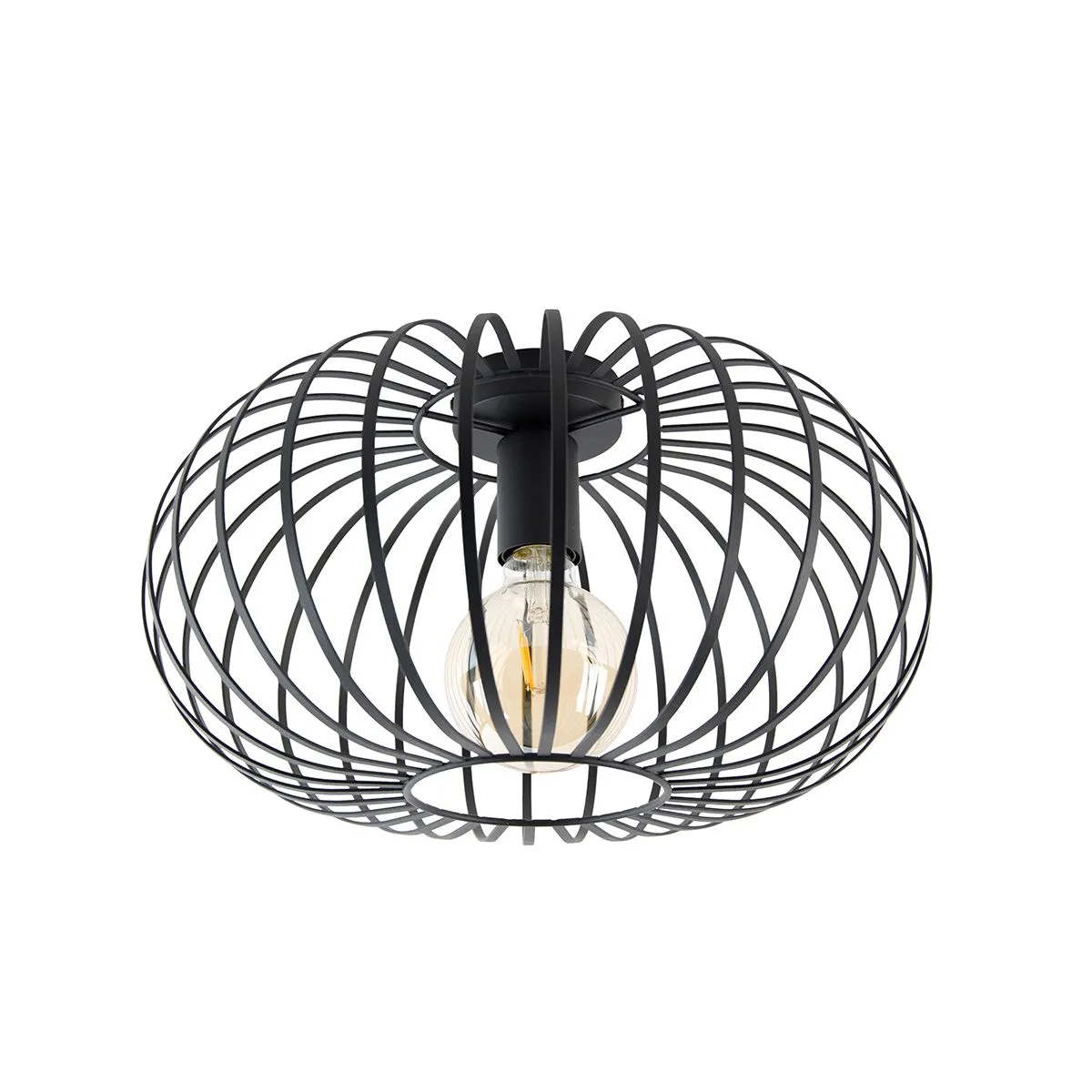 Plafoniera intelligente nera 39 cm con Wifi G95 - Johanna
