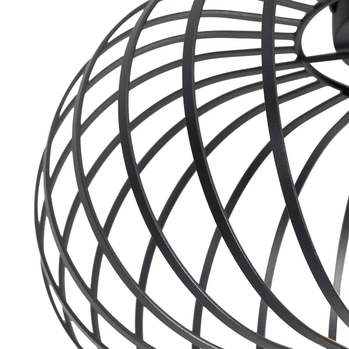 Plafoniera intelligente nera 39 cm con Wifi G95 - Johanna