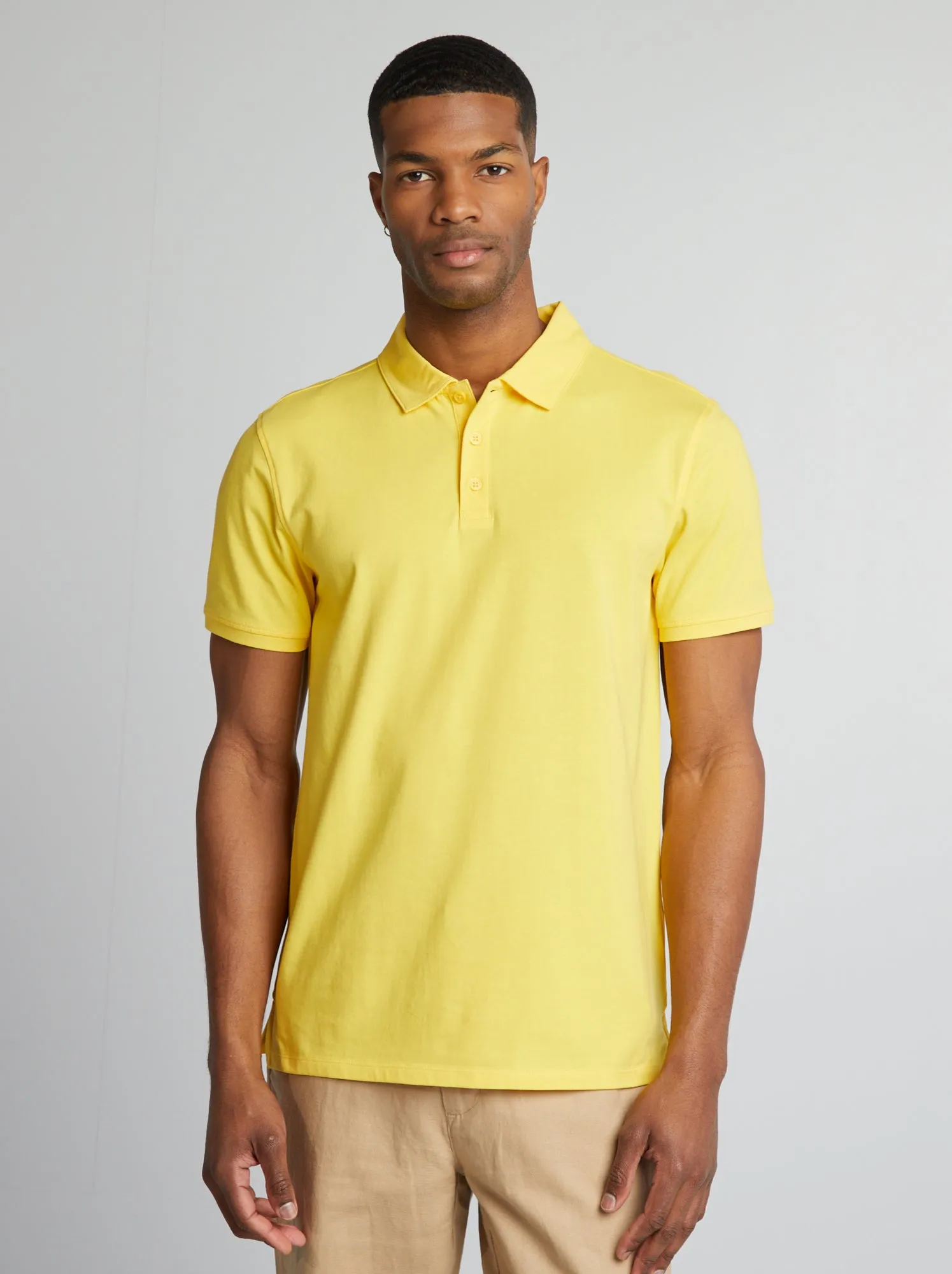 Polo stretch slim fit - GIALLO