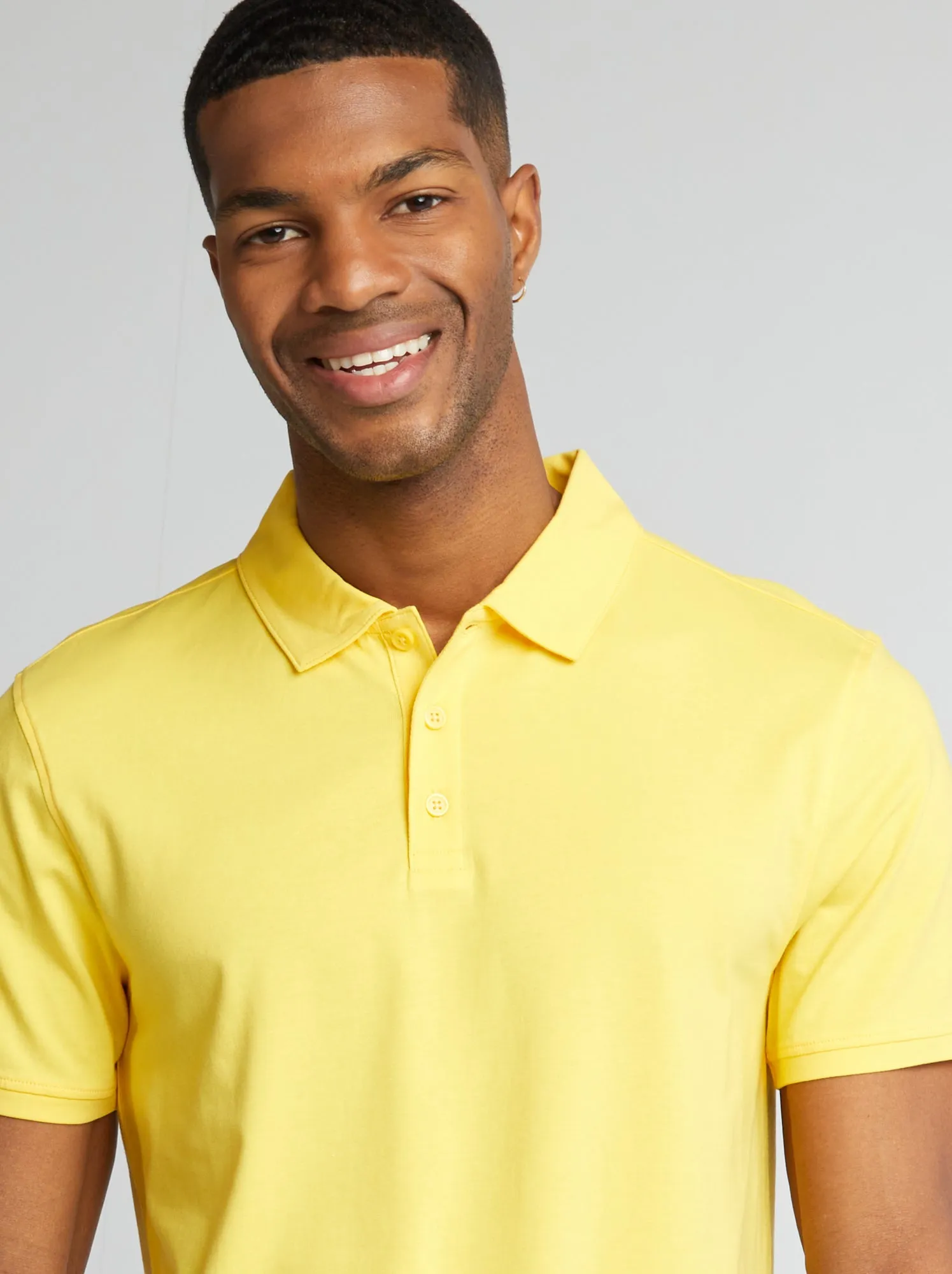 Polo stretch slim fit - GIALLO