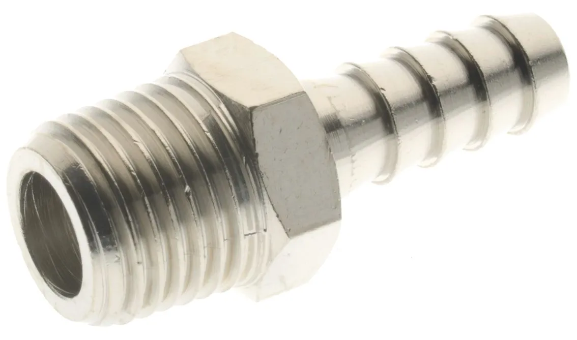 Portagomma RS PRO in Ottone, Diritto, BSPT 1/4" maschio, Ø int. 9mm, 100 bar max