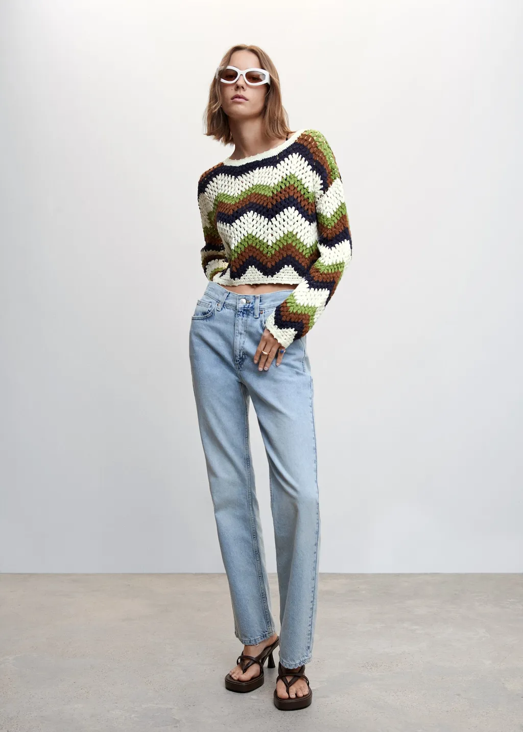 Pullover cotone crochet
