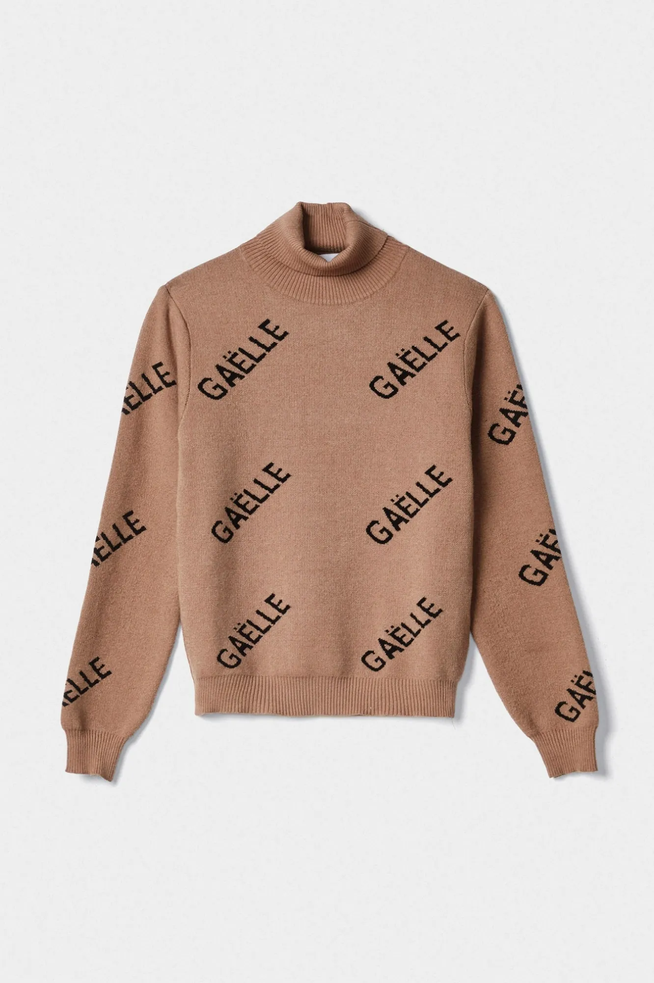 Pullover Dolcevita A Coste Cammello - Gaëlle Paris