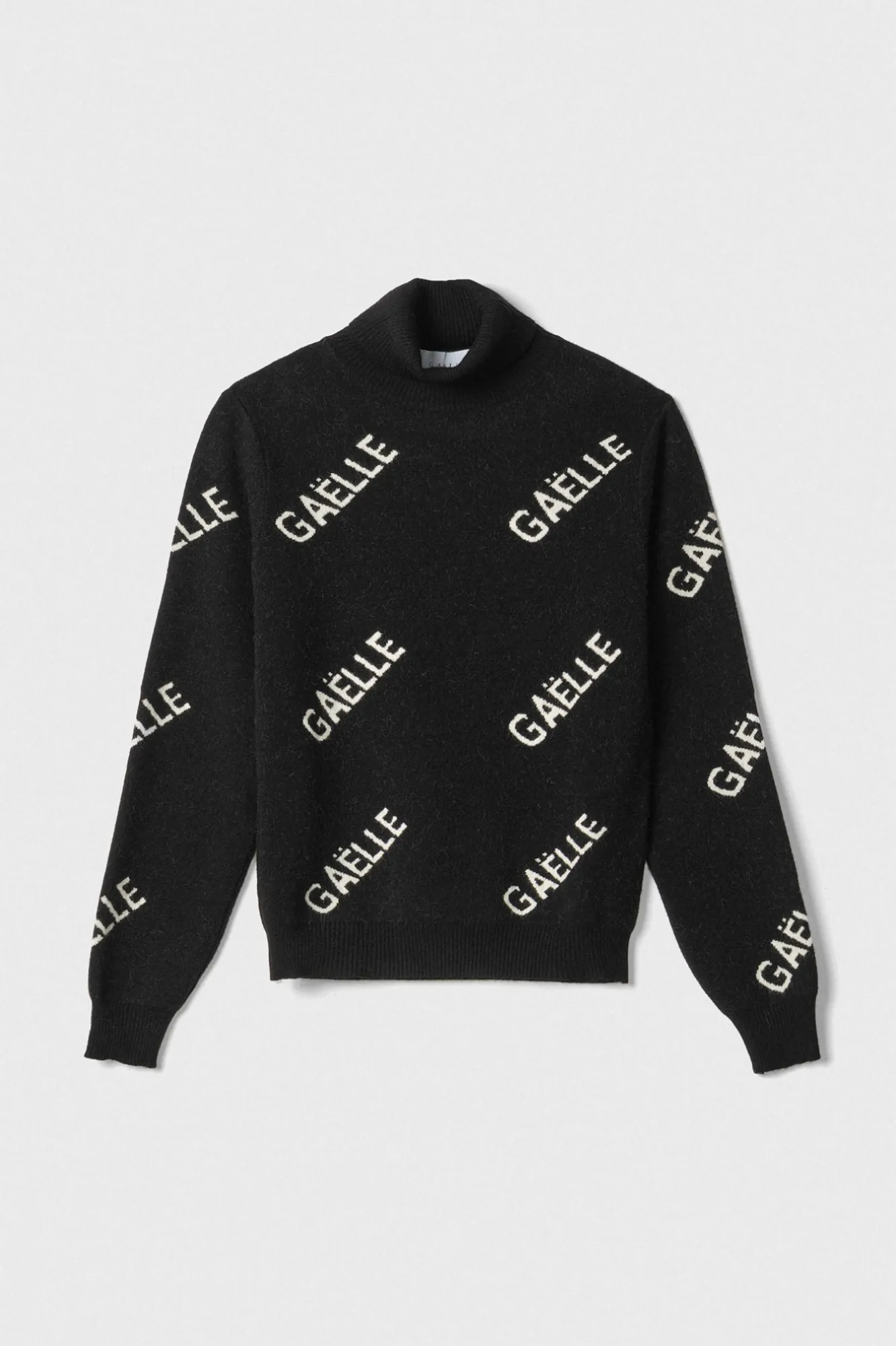 Pullover Dolcevita A Coste Nero - Gaëlle Paris