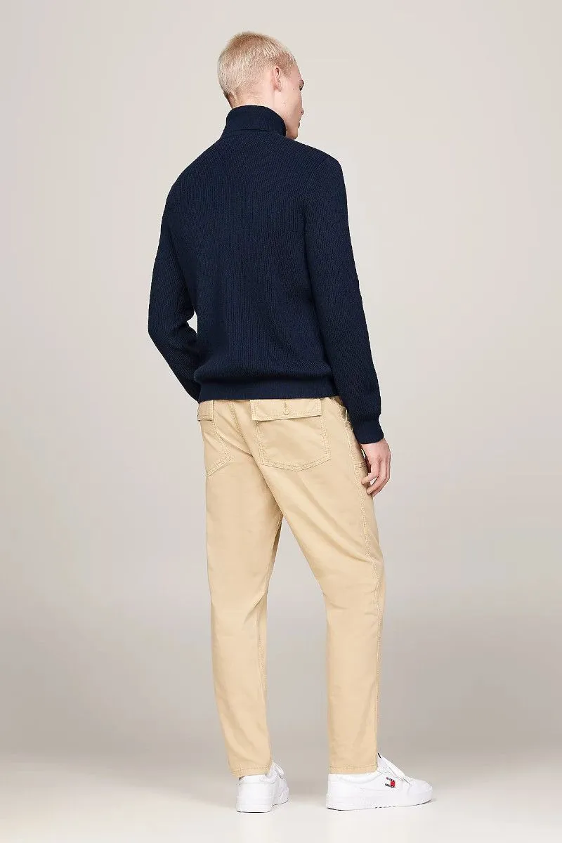 Pullover dolcevita slim fit uomo Blu