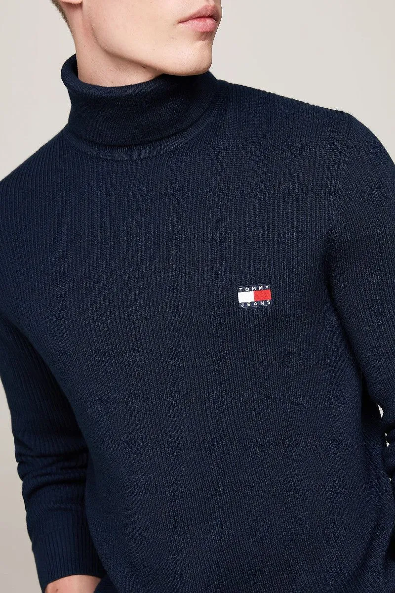 Pullover dolcevita slim fit uomo Blu