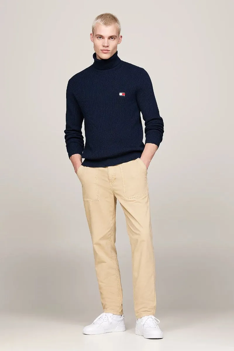 Pullover dolcevita slim fit uomo Blu