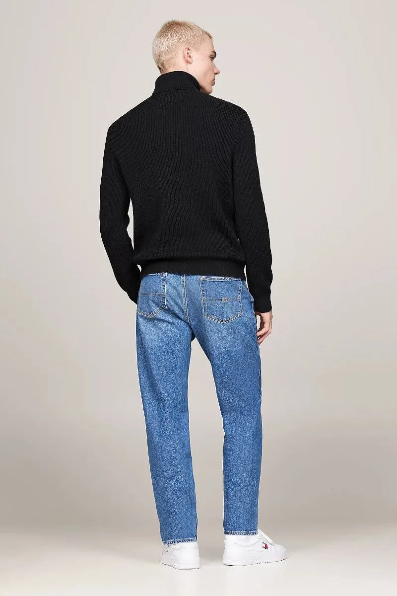 Pullover dolcevita slim fit uomo Nero