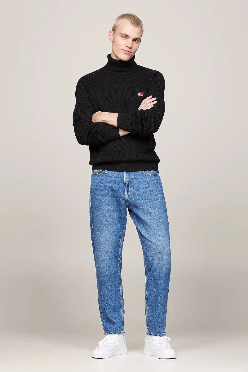 Pullover dolcevita slim fit uomo Nero