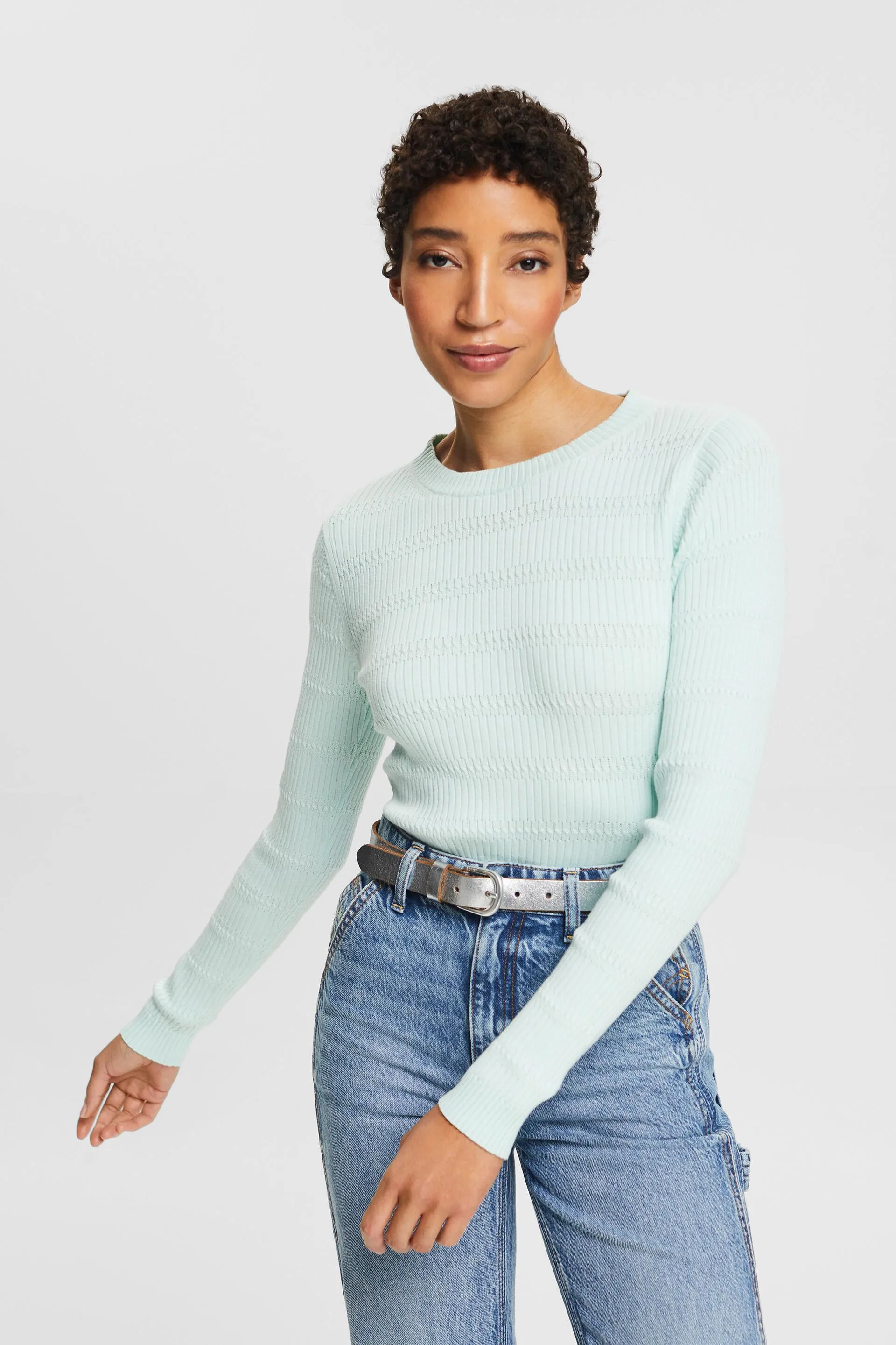 Pullover in maglia con girocollo
