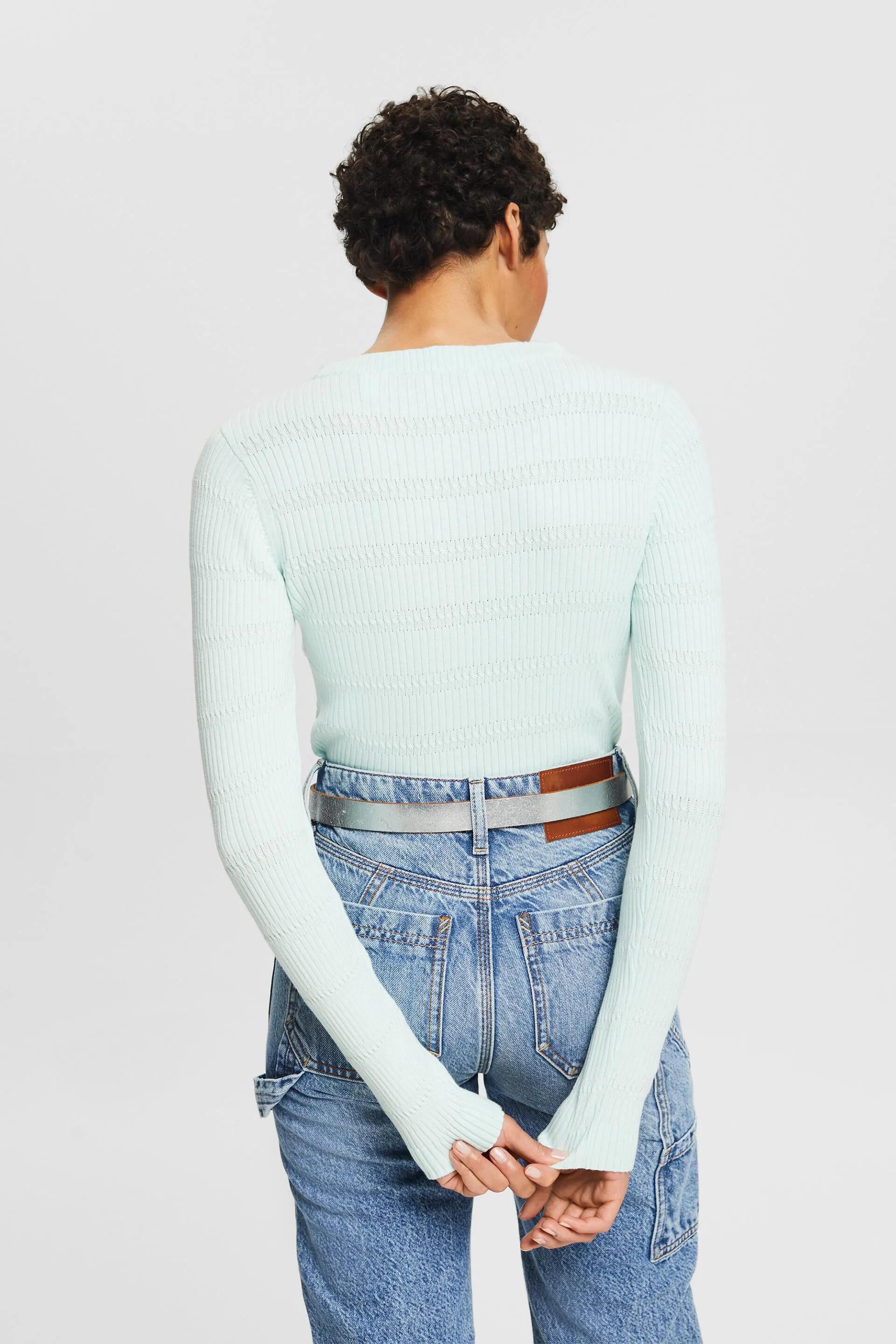 Pullover in maglia con girocollo