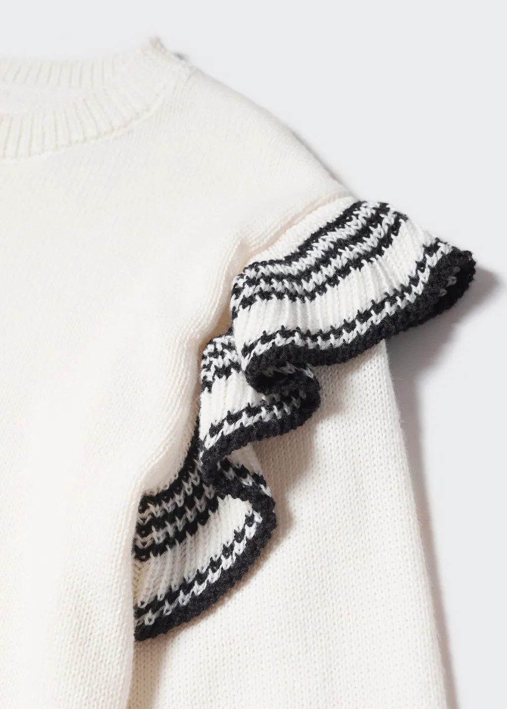 Pullover maglia volant
