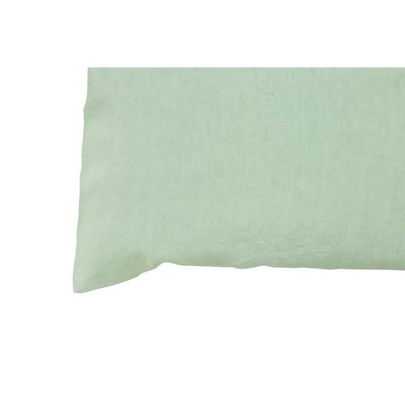 Puro lino biancheria Coppia Federe  Puro Lino Stonewash Verde Delicato