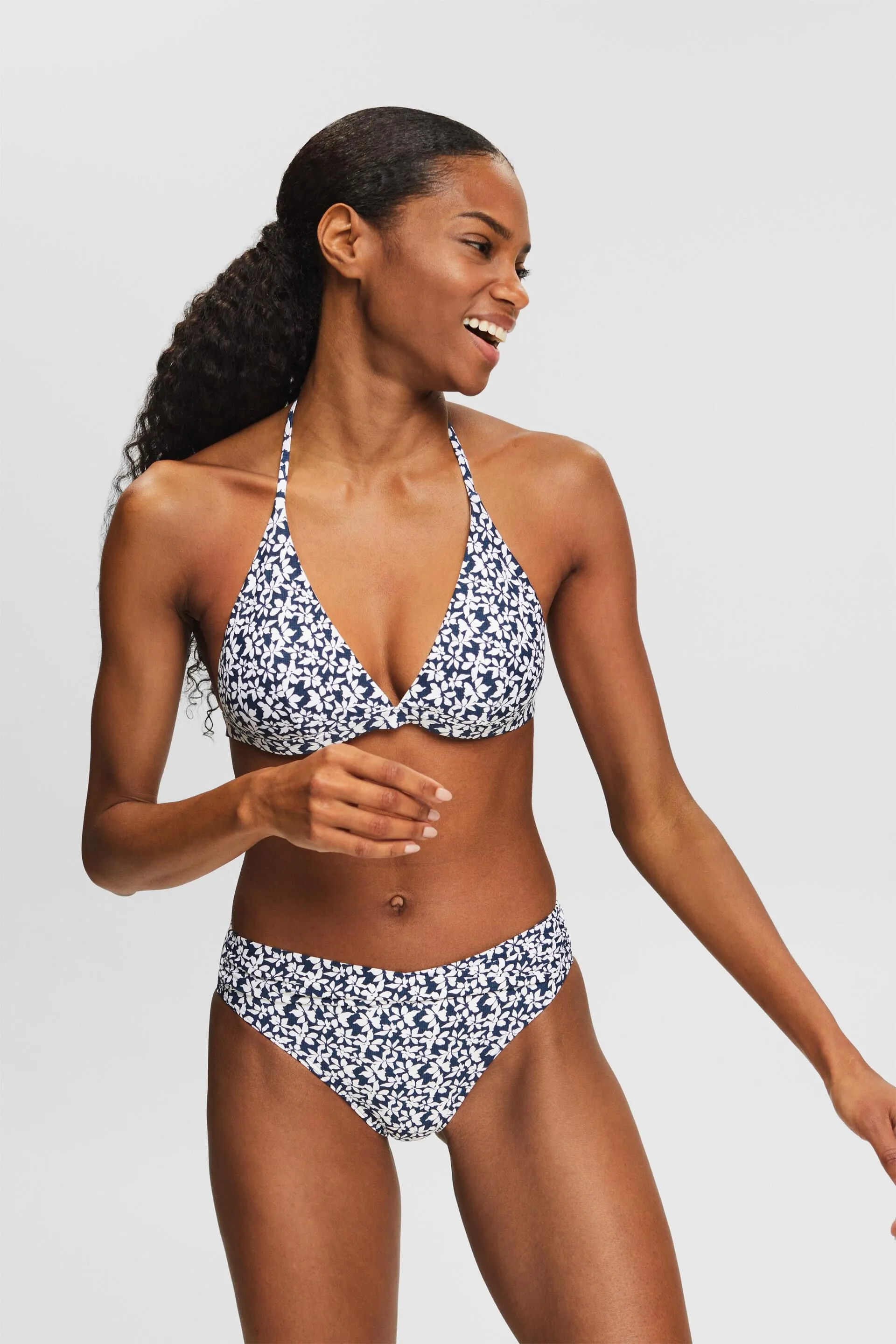 Reggiseno da bikini imbottito e con allacciatura al collo