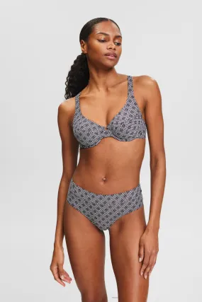 Reggiseno da bikini non imbottito con ferretto e stampa