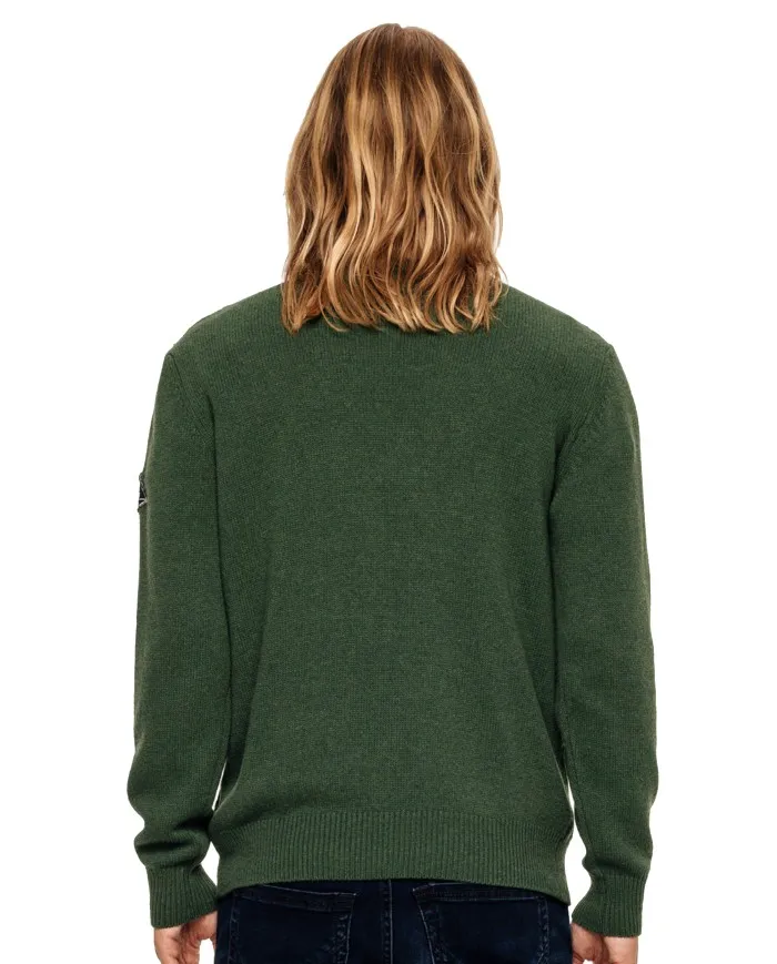 ROY ROGER'S Maglia Uomo Multitreccia A-ES Lana Cashmere Girocollo Verde Italy 169 LODEN