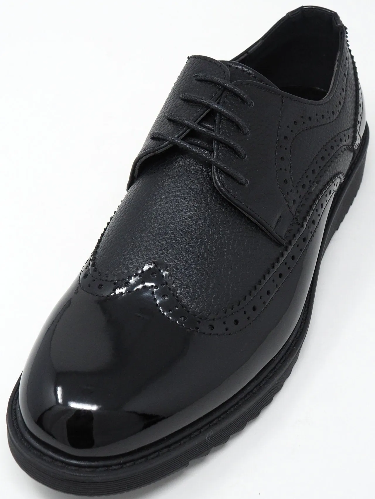 Scarpe eleganti bi-material da uomo
