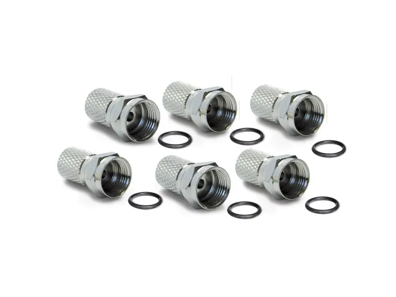 Sei spine F SAT per cavo coassiale 6,8 mm