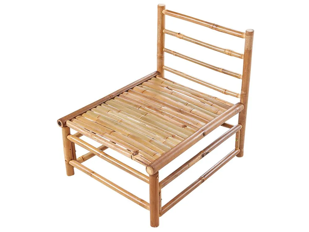 Set da giardino con tavolo 5 posti CERRETO Lato Sinistro Legno di bambù Tortora