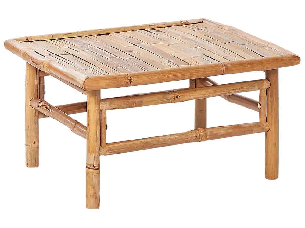 Set da giardino con tavolo 5 posti CERRETO Lato Sinistro Legno di bambù Tortora