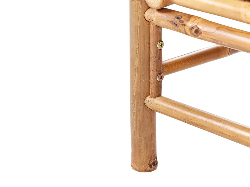 Set da giardino con tavolo 5 posti CERRETO Lato Sinistro Legno di bambù Tortora