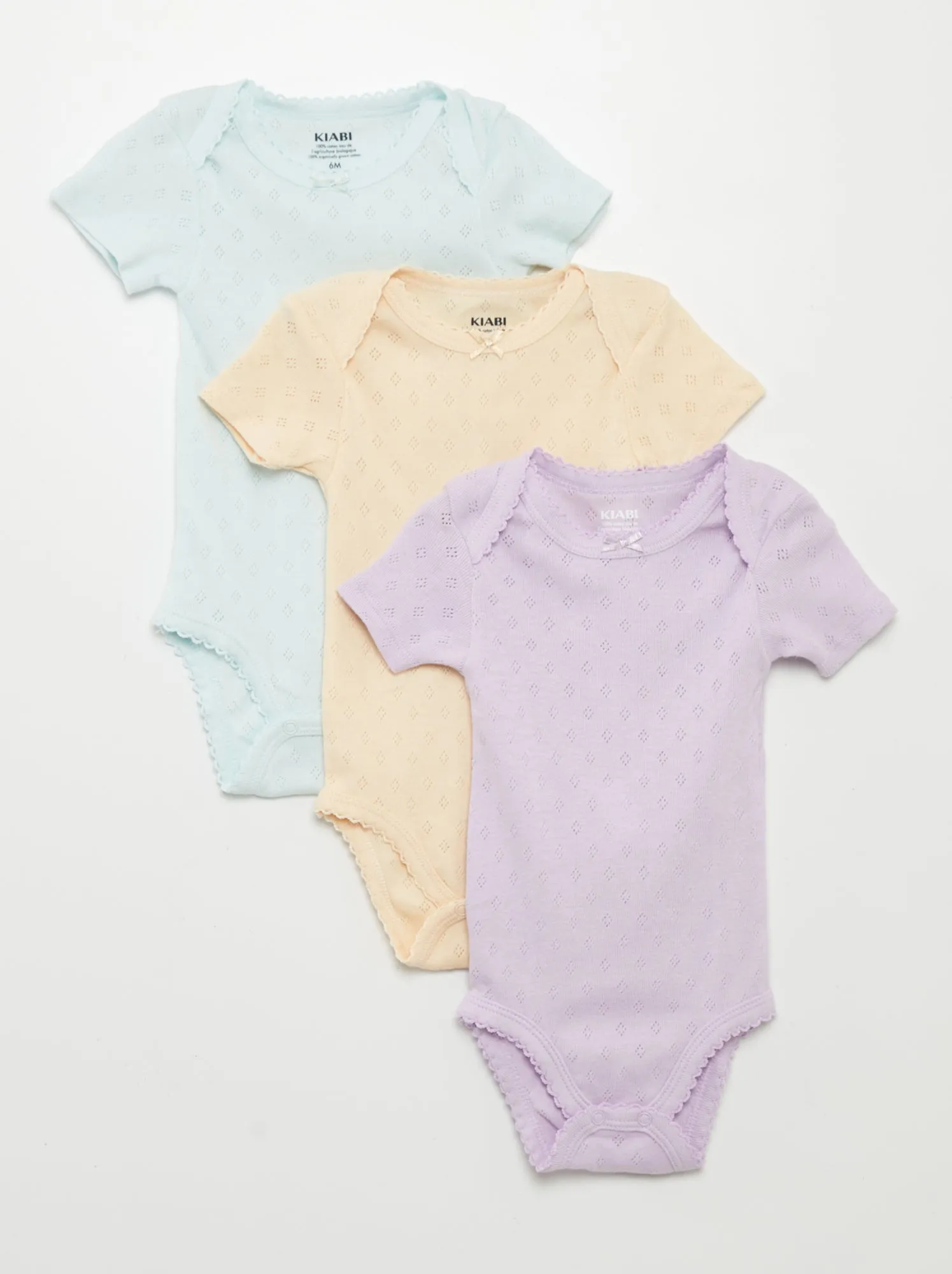 Set di body in jersey - 3 pezzi - VIOLA