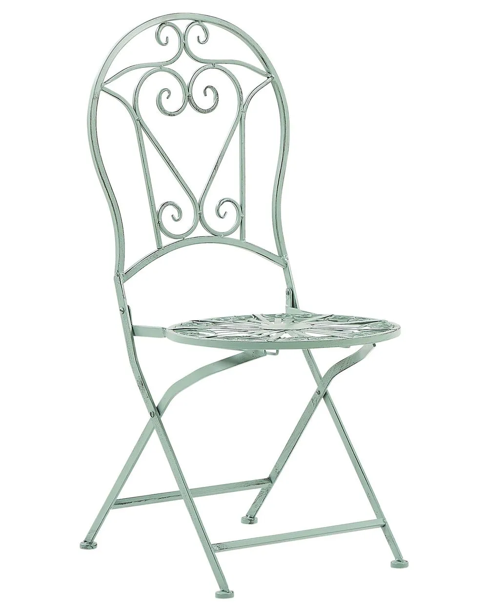 Set of 2 Garden Chairs TRENTO Light Green Metal