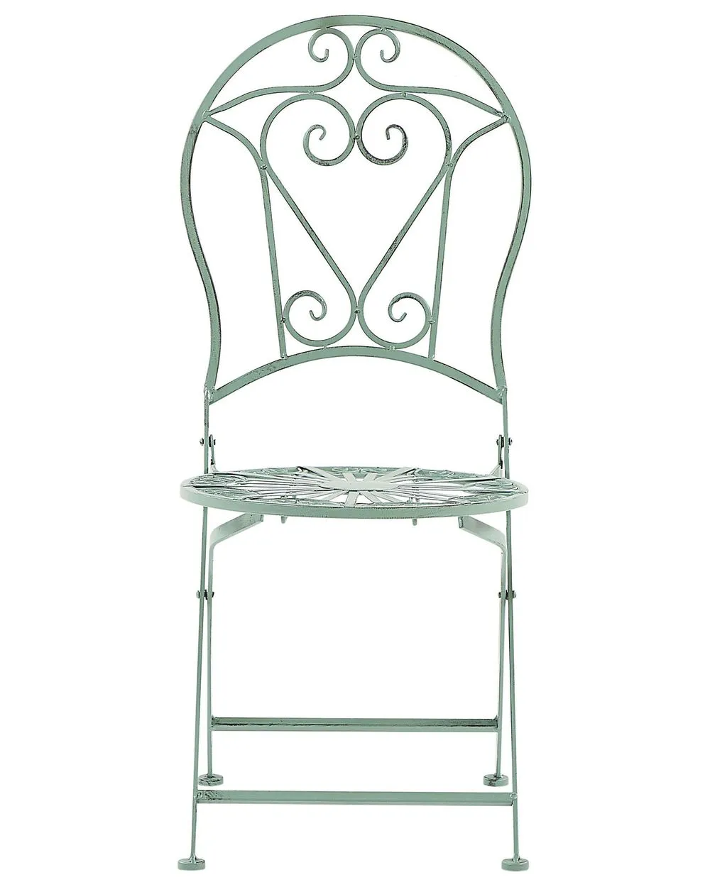 Set of 2 Garden Chairs TRENTO Light Green Metal